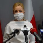 29.05.2020 Starachowice. Konferencja w sprawie badania nauczycieli. Na zdjęciu Agnieszka Kuś - radna powiatowa PiS / Emilia Sitarska / Radio Kielce