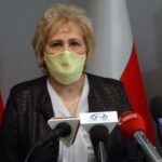 29.05.2020 Starachowice. Konferencja w sprawie badania nauczycieli. Na zdjęciu Danuta Krępa - radna powiatowa PiS / Emilia Sitarska / Radio Kielce