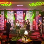 30.05.2020. Spektakl „Polska Lekcja Śpiewu”. Na zdjęciu (od lewej): Kamil Milczarek, Paulina Titkin, Karolina Latos, Piotr Restek Restecki / Grzegorz Ksel / torvus.eu