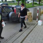 Ostrowiec Św. Przekazanie płynów do dezynfekcji do Domu Ulgi w Cierpieniu imienia św. Jana Pawła II / Emilia Sitarska / Radio Kielce