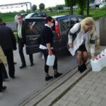 Ostrowiec Św. Przekazanie płynów do dezynfekcji do Domu Ulgi w Cierpieniu imienia św. Jana Pawła II / Emilia Sitarska / Radio Kielce