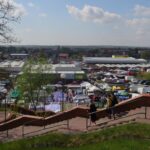 02.05.2020. Ostrowiec Świętokrzyski. Targowisko miejskie w czasie pandemii / Emilia Sitarska / Radio Kielce