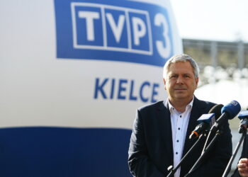 Kielce. 15.10.2019. Konferencja dotycząca budowy nowej siedziby TVP. Na zdjęciu: