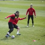 07.05.2020 Kielce. Trening piłkarzy Korony Kielce / Wiktor Taszłow / Radio Kielce