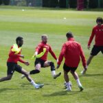 07.05.2020 Kielce. Trening piłkarzy Korony Kielce / Wiktor Taszłow / Radio Kielce