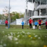 07.05.2020 Kielce. Trening piłkarzy Korony Kielce / Wiktor Taszłow / Radio Kielce