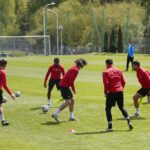 07.05.2020 Kielce. Trening piłkarzy Korony Kielce / Wiktor Taszłow / Radio Kielce