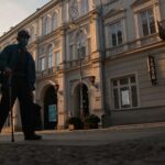 09.05.2020 Kielce. Zachód słońca nad ulicą Sienkiewicza / Wiktor Taszlow / Radio Kielce