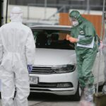 12.05.2020. Kielce. Stacja „drive-thru” / Wiktor Taszłow / Radio Kielce