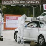 12.05.2020. Kielce. Stacja „drive-thru” / Wiktor Taszłow / Radio Kielce