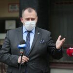 04.05.2020. Kielce. Konferencja w Chemarze. Przemawia Paweł Kolczyński - wiceprezes Agencji Rozwoju Przemysłu / Wiktor Taszłow / Radio Kielce