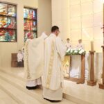 18.05.2020. Kielce. Msza święta w kościele akademickim w setną rocznicę urodzin św. Jana Pawła II / Wiktor Taszłow / Radio Kielce