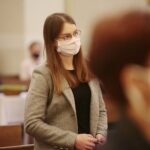 18.05.2020. Kielce. Msza święta w kościele akademickim w setną rocznicę urodzin św. Jana Pawła II / Wiktor Taszłow / Radio Kielce