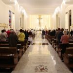 18.05.2020. Kielce. Msza święta w kościele akademickim w setną rocznicę urodzin św. Jana Pawła II / Wiktor Taszłow / Radio Kielce