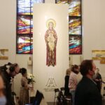 18.05.2020. Kielce. Msza święta w kościele akademickim w setną rocznicę urodzin św. Jana Pawła II / Wiktor Taszłow / Radio Kielce