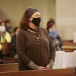 18.05.2020. Kielce. Msza święta w kościele akademickim w setną rocznicę urodzin św. Jana Pawła II / Wiktor Taszłow / Radio Kielce