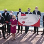 19.05.2020. Nowiny. Konferencja poseł Anny Krupki - wiceminister sportu / Wiktor Taszlow / Radio Kielce