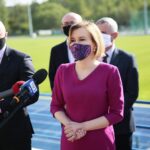 19.05.2020. Nowiny. Konferencja poseł Anny Krupki - wiceminister sportu / Wiktor Taszlow / Radio Kielce