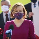 19.05.2020. Nowiny. Konferencja poseł Anny Krupki - wiceminister sportu / Wiktor Taszlow / Radio Kielce