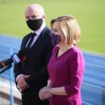 19.05.2020. Nowiny. Konferencja poseł Anny Krupki - wiceminister sportu / Wiktor Taszlow / Radio Kielce