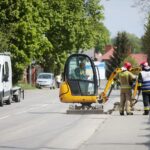 19.05.2020. Suchedniów. Pożar przy budynku nadleśnictwa / Wiktor Taszłow / Radio Kielce