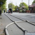 19.05.2020. Suchedniów. Pożar przy budynku nadleśnictwa / Wiktor Taszłow / Radio Kielce