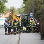 19.05.2020. Suchedniów. Pożar przy budynku nadleśnictwa / Wiktor Taszłow / Radio Kielce