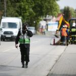 19.05.2020. Suchedniów. Pożar przy budynku nadleśnictwa / Wiktor Taszłow / Radio Kielce