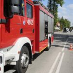 19.05.2020. Suchedniów. Pożar przy budynku nadleśnictwa / Wiktor Taszłow / Radio Kielce