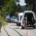 19.05.2020. Suchedniów. Pożar przy budynku nadleśnictwa / Wiktor Taszłow / Radio Kielce