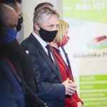 27.05.2020. Staszów. Wizyta prezydenta Andrzeja Dudy. Na zdjęciu (w środku): Zbigniew Koniusz - wojewoda świętokrzyski / Wiktor Taszłow / Radio Kielce