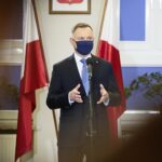 27.05.2020. Staszów. Wizyta prezydenta Andrzeja Dudy. Na zdjęciu: prezydent Andrzej Duda / Wiktor Taszłow / Radio Kielce