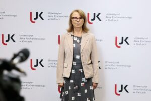 28.05.2020. Kielce. Oficjalne rozpoczęcie juwenaliów. Na zdjęciu: dr hab. Monika Szpringer - prorektor UJK / Wiktor Taszłow / Radio Kielce