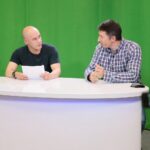 28.05.2020. Kielce. Oficjalne rozpoczęcie juwenaliów. Na zdjęciu (z prawej): Sławomir Szmal / Wiktor Taszłow / Radio Kielce