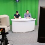 28.05.2020. Kielce. Oficjalne rozpoczęcie juwenaliów. Na zdjęciu (z prawej): Sławomir Szmal / Wiktor Taszłow / Radio Kielce