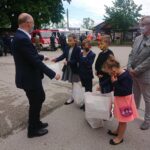 30.05.2020 Jędrzejów. Przekazanie środków ochrony osobistej / Ewa Pociejowska-Gawęda / Radio Kielce