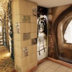 20.05.2020. Opatów. Wizualizacja poziomu zero w opatowskich podziemiach / Starostwo Powiatowe w Opatowie