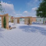 Wizualizacja Placu Tadeusza Kościuszki w Małogoszczu. Koncepcja Zbigniewa Stawskiego / Z. Stawski