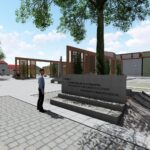 Wizualizacja Placu Tadeusza Kościuszki w Małogoszczu. Koncepcja Zbigniewa Stawskiego / Z. Stawski