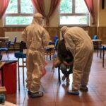 03.06.2020 Staszów. Żołnierze WOT pobierają próbki na obecność COVID-19 / por. Marcin Kowal / 10. ŚBOT