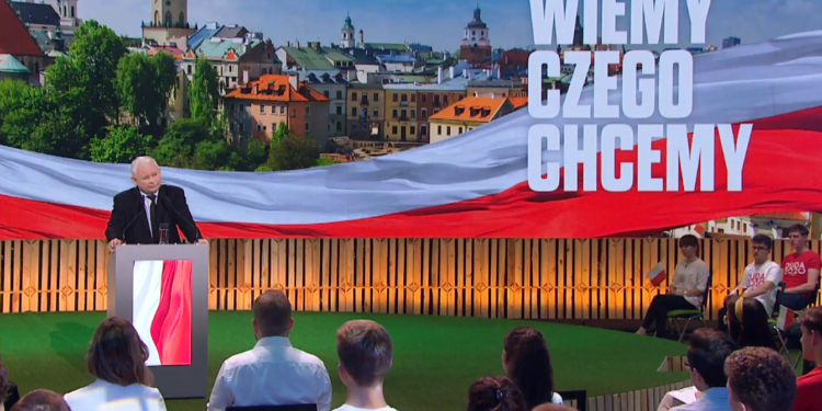 24.06.2020 Lublin. Forum Młodych PiS z udziałem Jarosława Kaczyńskiego / Screen / Facebook.com/andrzejduda