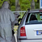 04.06.2020 Starachowice. Rozpoczęcie działań mobilnego punkt pobrań na obecność koronawirusa / st. szer. OT Daniel Woś / 10. ŚBOT