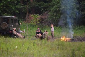 Leśna baza „Camp Wolf" po przerwie. / SGPO Małogoszcz