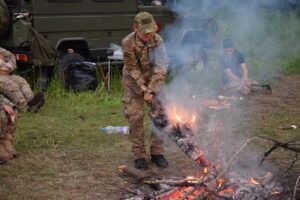 Leśna baza „Camp Wolf" po przerwie. / SGPO Małogoszcz