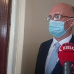 15.06.2020. Jędrzejów. Otwarcie filii biura poselskiego Piotra Wawrzyka. Na zdjęciu: Piotr Wawrzyk - wicemister spraw zagranicznych  / Ewa Pociejowska-Gawęda / Radio Kielce