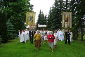 11.06.2020. Jędrzejów. Archiopactwo Cystersów. Uroczystości Bożego Ciała / Ewa Pociejowska-Gawęda / Radio Kielce