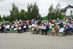 14.06.2020. Jędrzejów. Akcja "Łączy nas Polska" / Ewa Pociejowska-Gawęda / Radio Kielce