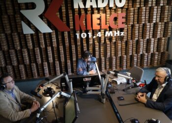 01.06.2020 Kielce. Punkty Widzenia. Na zdjęciu (od lewej): poseł Andrzej Szejna - Nowa Lewica, Michał Kita - Radio Kielce i poseł Krzysztof Lipiec - Prawo i Sprawiedliwość / Karol Żak / Radio Kielce