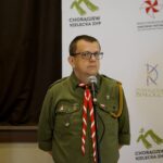 05.06.2020. Kielce. Konferencja nt. organizacji 47. Festiwalu Harcerskiego. Na zdjęciu: hm. Arkadiusz Szostak - zastępca komendanta ZHP Chorągwi Kieleckiej ds. organizacyjnych / Piotr Kwaśniewski / Radio Kielce