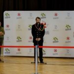 05.06.2020. Kielce. Konferencja nt. organizacji 47. Festiwalu Harcerskiego. Na zdjęciu (od lewej): hm. Arkadiusz Szostak - zastępca komendanta ZHP Chorągwi Kieleckiej ds. organizacyjnych,  hm. Tomasz Rejmer - komendant ZHP Chorągwi Kieleckiej i phm. Agnieszka Stochmal - rzecznik Festiwalu Harcerskiego / Piotr Kwaśniewski / Radio Kielce